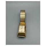 Timex Electric Rectangular Wristwatch - Gold Tone with Expansion Band
