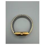 Timex Electric Rectangular Wristwatch - Gold Tone with Expansion Band