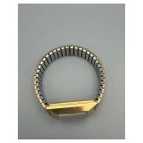 Timex Electric Rectangular Wristwatch - Gold Tone with Expansion Band