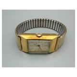 Timex Electric Rectangular Wristwatch - Gold Tone with Expansion Band
