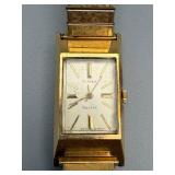 Timex Electric Rectangular Wristwatch - Gold Tone with Expansion Band