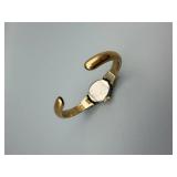 Vintage Gold-Tone Wristwatch on Bangle Bracelet - Unbranded