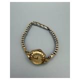 Bulova Vintage Ladies Watch - Two-Tone Gold & Silver Case with Expandable Bracelet