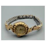 Bulova Vintage Ladies Watch - Two-Tone Gold & Silver Case with Expandable Bracelet