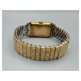 Bulova Vintage Rectangular Watch - Gold Tone Case & Expansion Band