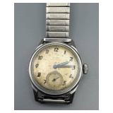 Vintage Stainless Steel Wristwatch w/ Subdial - Untested for Authentication