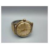 Vintage Gold-Tone Wristwatch with Expansion Band - Waterproof Dial