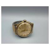 Vintage Gold-Tone Wristwatch with Expansion Band - Waterproof Dial