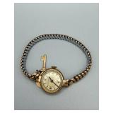 Gruen Ladies Wristwatch on Two-Tone Bracelet with Key & Heart Charms