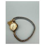 Gruen Ladies Wristwatch on Two-Tone Bracelet with Key & Heart Charms