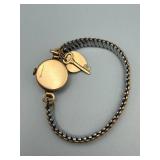 Gruen Ladies Wristwatch on Two-Tone Bracelet with Key & Heart Charms