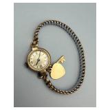 Gruen Ladies Wristwatch on Two-Tone Bracelet with Key & Heart Charms