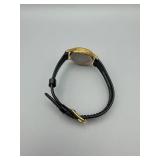 Tissot Seastar Gold-Tone Wristwatch - Black Leather Strap