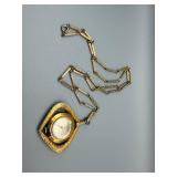 Lucerne Pendant Watch on 24in Chain - Vintage Gold Tone