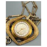 Lucerne Pendant Watch on 24in Chain - Vintage Gold Tone
