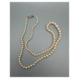 Pearl Necklace - 18 in - Sterling Silver Clasp