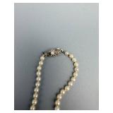 Pearl Necklace - 18 in - Sterling Silver Clasp