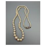 Pearl Necklace - 18 in - Sterling Silver Clasp