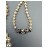 Pearl Necklace - 18 in - Sterling Silver Clasp