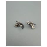 Vintage Pearl Cluster Screw-Back Earrings - 3 Pearls Each, Silver-Tone