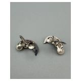 Vintage Pearl Cluster Screw-Back Earrings - 3 Pearls Each, Silver-Tone