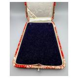 Box Only! Mikimoto Floral Red & Gold Jewelry Box for Cultured Pearls