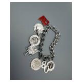 Charm Bracelet - Not All Charms Sterling, Silver-Tone with Coin Charms