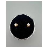 Cubic Zirconia Stud Earrings - Not Gold