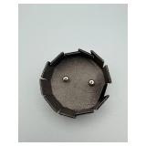 Cubic Zirconia Stud Earrings - Not Gold