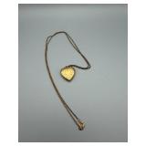 Gold-Tone Heart Locket Necklace, 22-Inch Chain