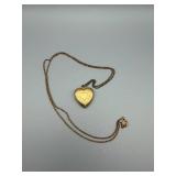Gold-Tone Heart Locket Necklace, 22-Inch Chain