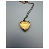 Gold-Tone Heart Locket Necklace, 22-Inch Chain
