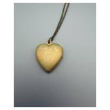 Gold-Tone Heart Locket Necklace, 22-Inch Chain