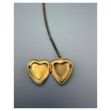 Gold-Tone Heart Locket Necklace, 22-Inch Chain