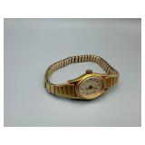 Gold-Tone Wristwatch with Expansion Band - Analog Dial