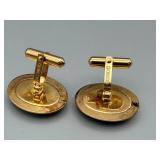 Destino 12K Gold-Filled Cufflinks - Black Oval Cabochons (Pair)