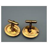 Destino 12K Gold-Filled Cufflinks - Black Oval Cabochons (Pair)