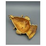 Goldtone Lucien Piccard Head Bust Pendant with Crown - 3in Long Necklace Charm, Vintage Style