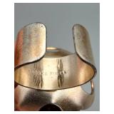 Wooden Bead Ring in Silver Cage - Narikka Finland Origin