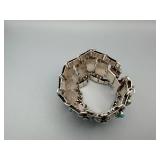 Sterling Silver Turquoise Bead Bracelet - Made in Mexico