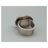 JLW 925 Sterling Silver Ring - Honey-Brown Oval Cabochon