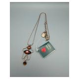 Hamsa Hand Necklace with Eye Charm - 20in Chain, Gold-Tone