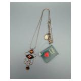 Hamsa Hand Necklace with Eye Charm - 20in Chain, Gold-Tone