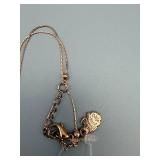 Hamsa Hand Necklace with Eye Charm - 20in Chain, Gold-Tone