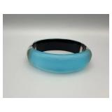 Alexis Bittar Turquoise Lucite Hinged Bracelet