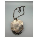 Hexagonal Pendant Necklace - Multi-Colored Cabochons - 20" Chain