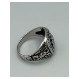 US Shield Signet Ring - United States Motif - Not Sterling or Gold