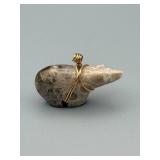 Fossil Coral Pendant - Gold-Wire Wrapped with Coiled Bail