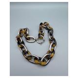 Ralph Lauren Necklace - Tortoise Shell & Silver-Tone Link Chain