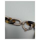 Ralph Lauren Necklace - Tortoise Shell & Silver-Tone Link Chain